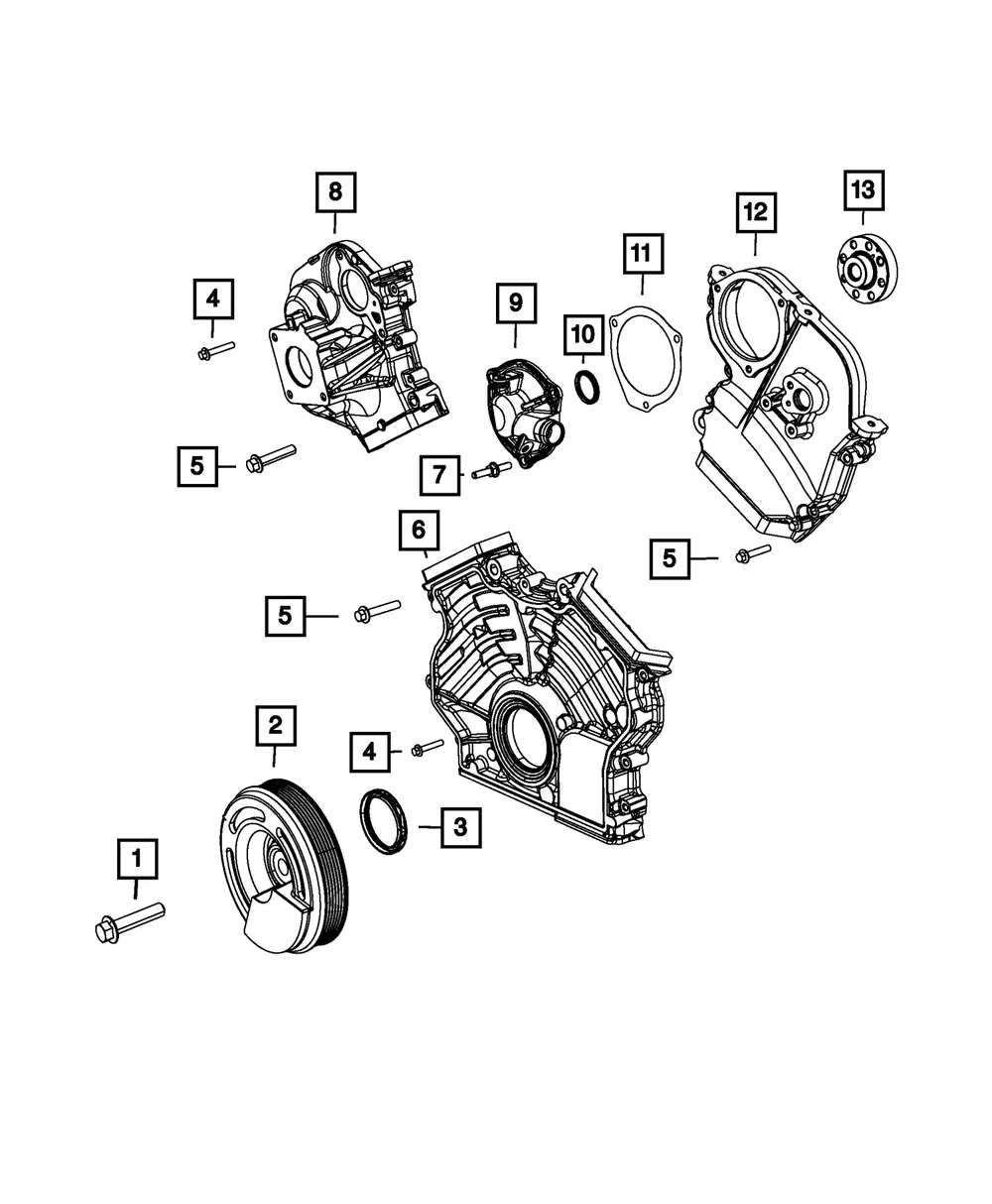Engine Oil Separator Cover - Mopar (68247779aa)