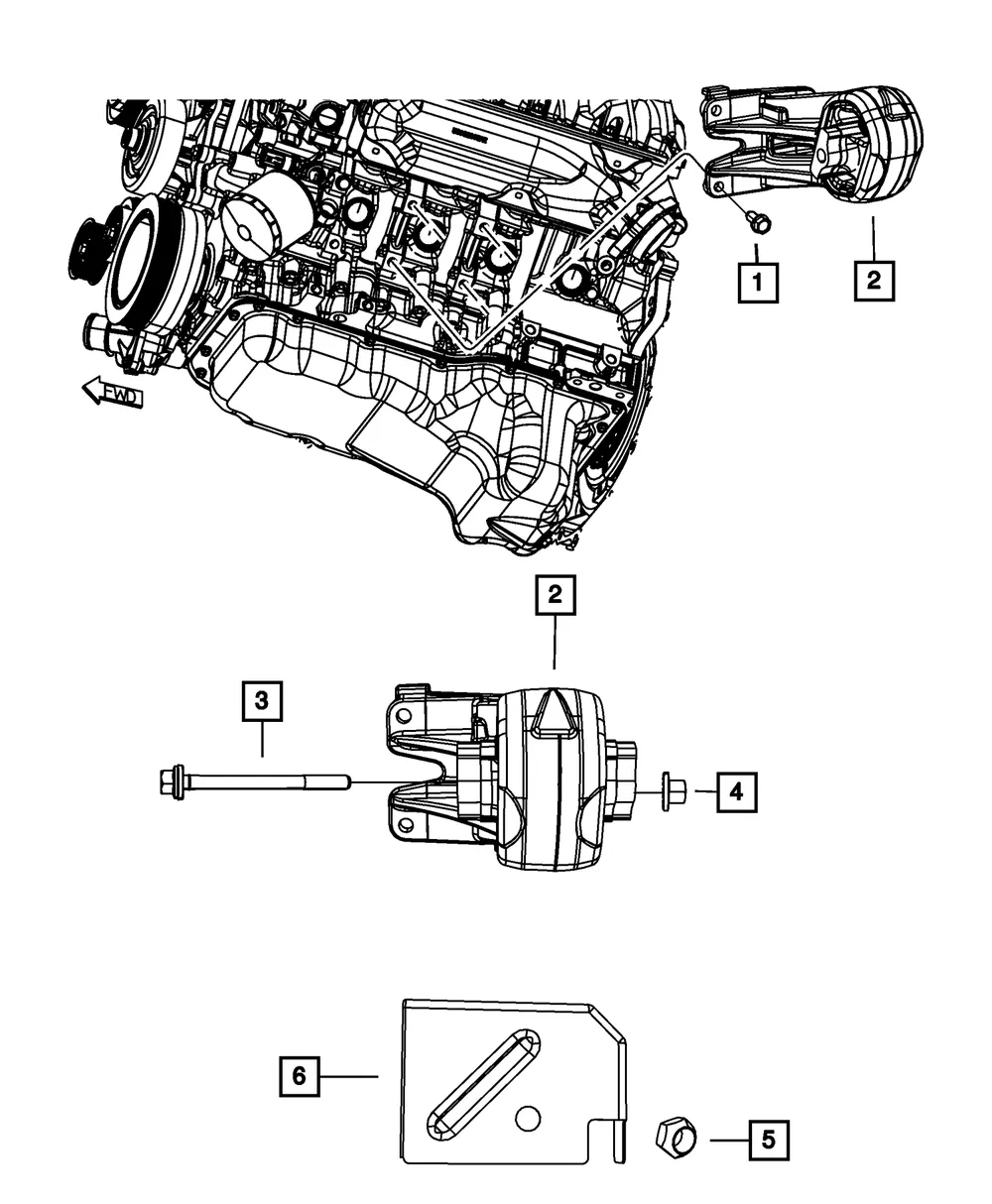 Engine Mount Insulator - Mopar (68248757ae) - view 5