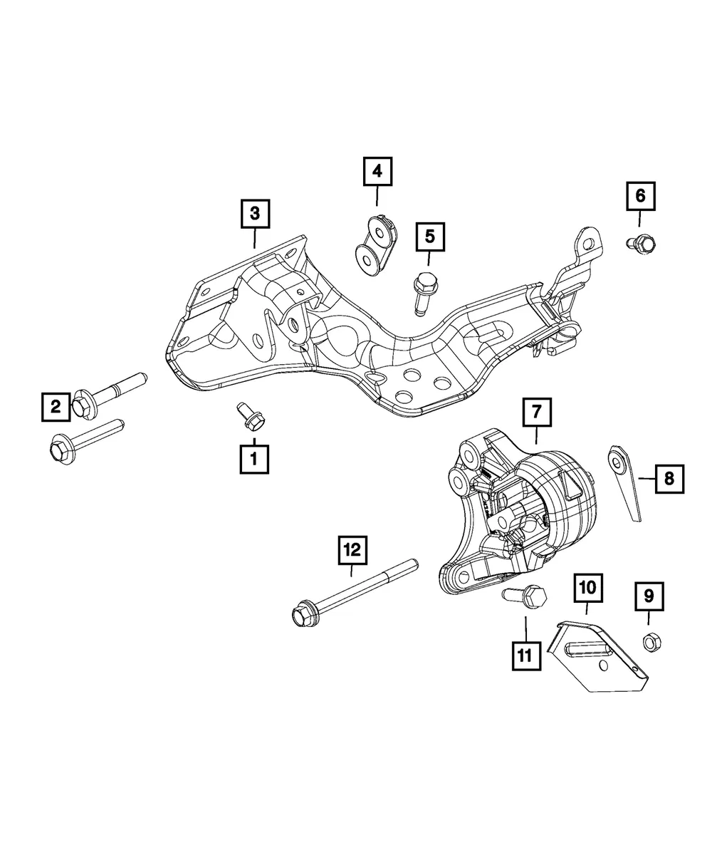 Engine Mount Insulator, Left Side - Mopar (68248781ac)
