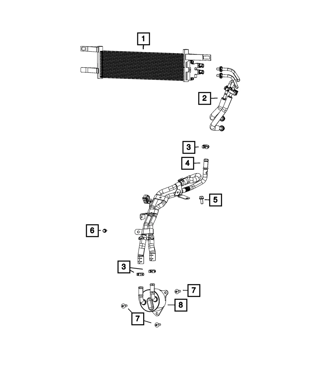 Transmission Oil Cooler - Mopar (68249191ab) - view 3