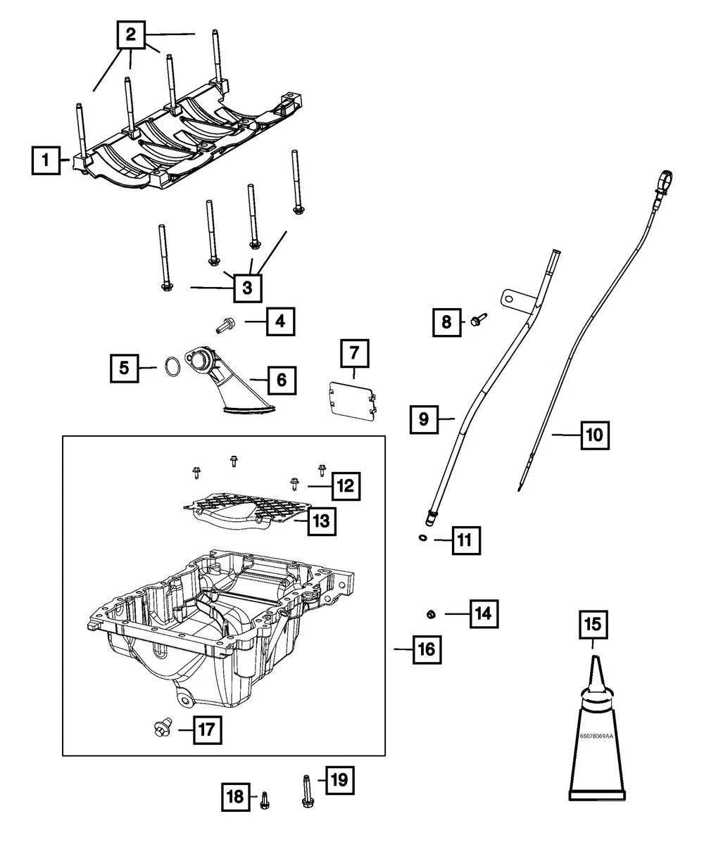 Engine Oil Pan - Mopar (68249488AD) - view 5