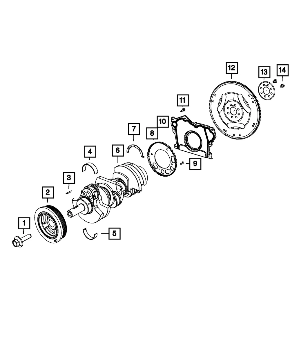 Engine Crankshaft - Mopar (68253313ab)