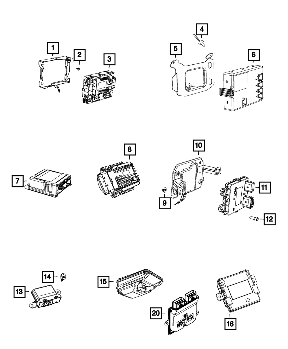 Engine Control Unit Bracket - Mopar (68256085aa)