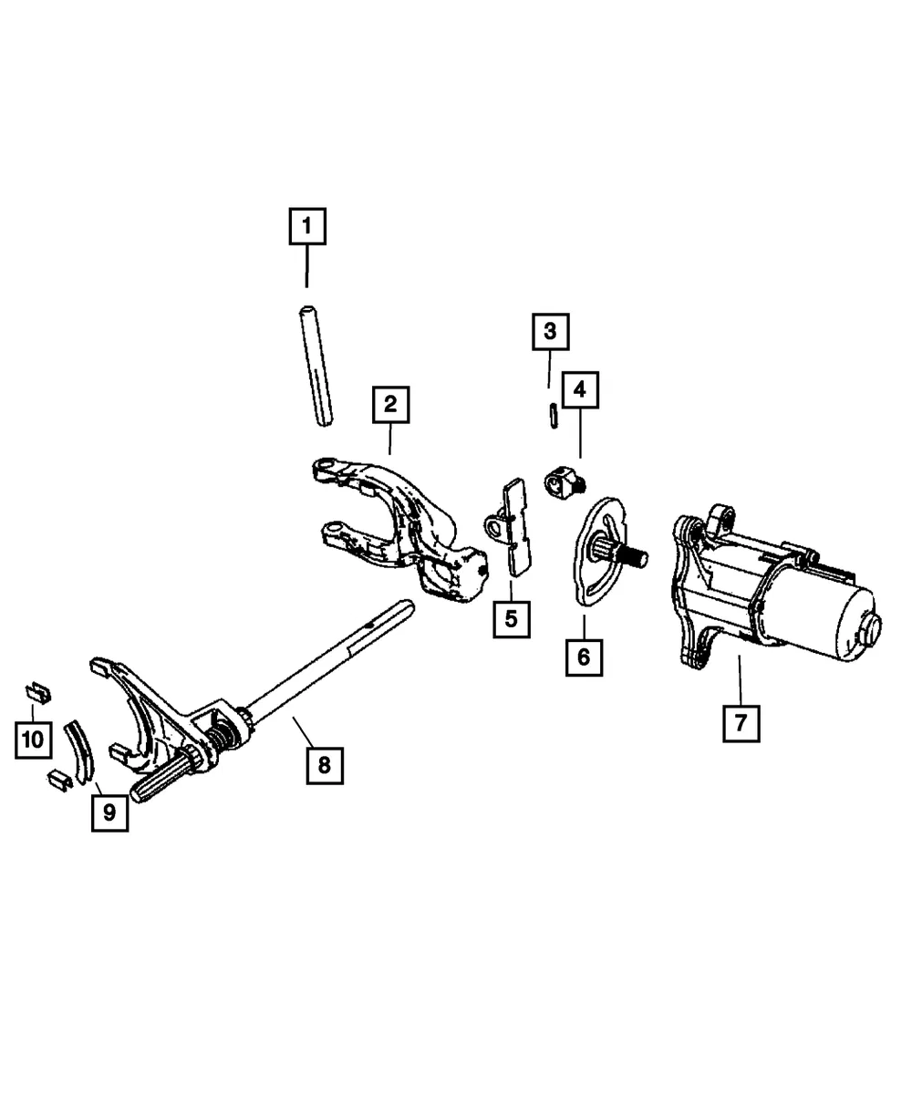 Transfer Case Actuator - Mopar (68256976AA) - view 5