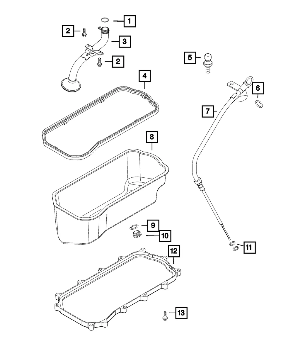 Engine Oil Pan - Mopar (68257409aa)