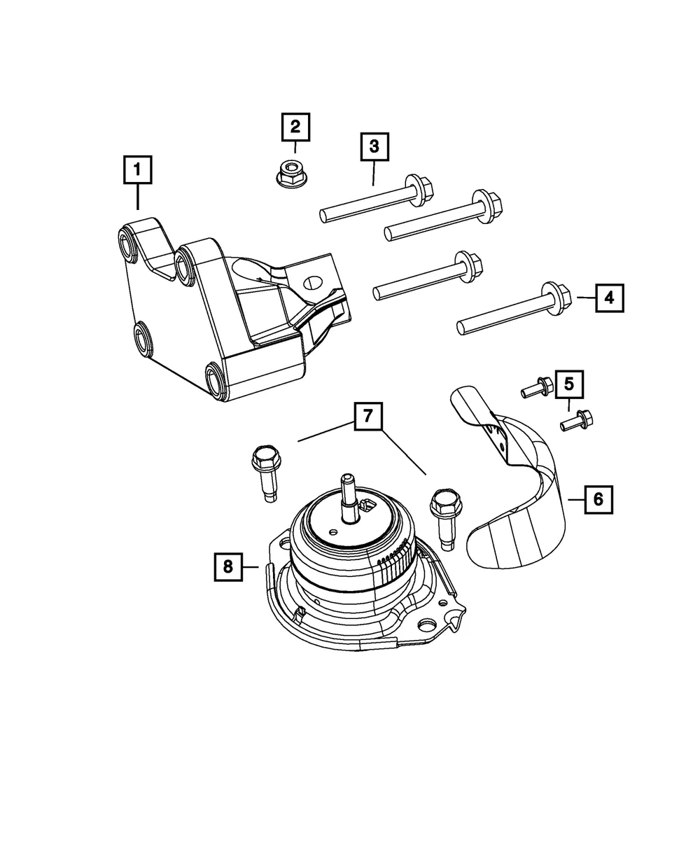 Engine Mount Bracket - Passenger Side (RH) - Mopar (68275984AA) - view 7