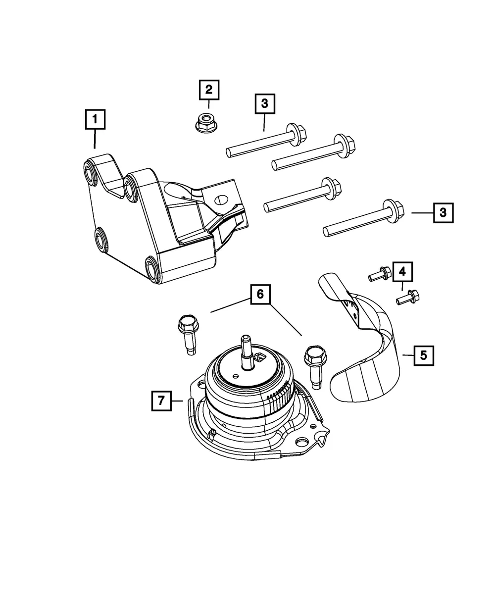 Engine Mount Bracket - Passenger Side (RH) - Mopar (68275988AA)