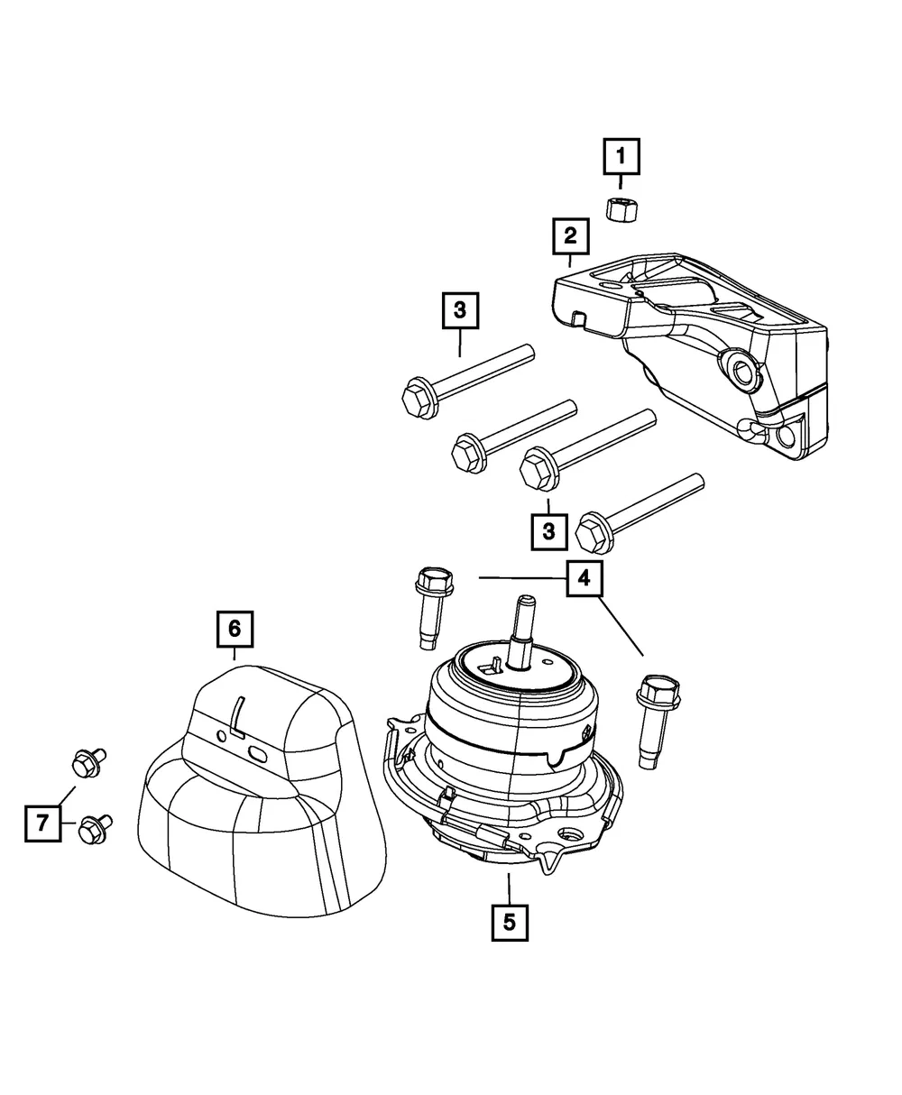 Engine Mount Bracket, Left Side - Mopar (68275989AB) - view 2