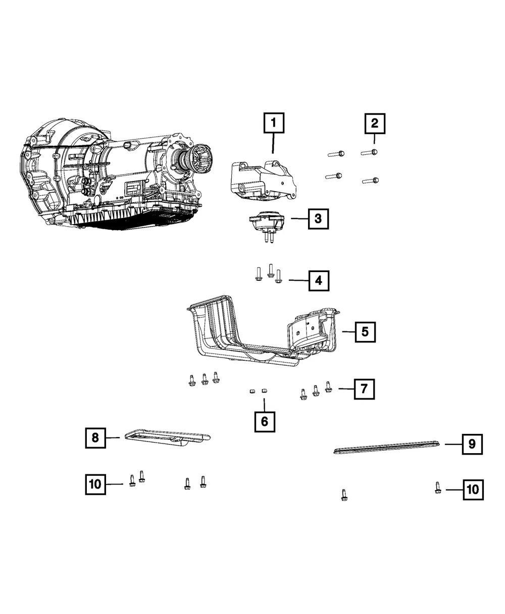 Transmission Mount Bracket - Mopar (68275990aa) - view 4