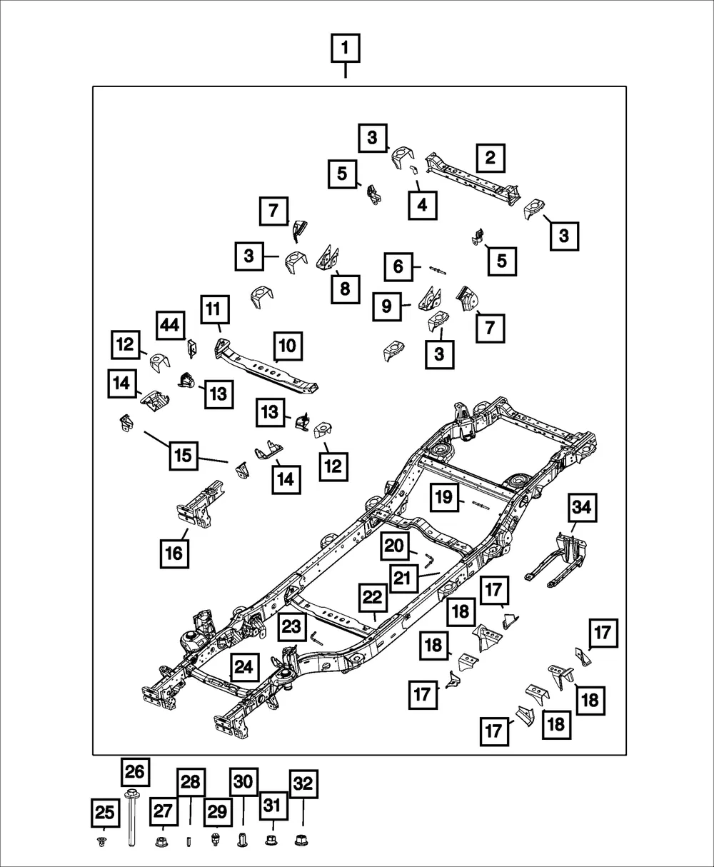 Engine Support Bracket, Left - Mopar (68276795aa) - view 5