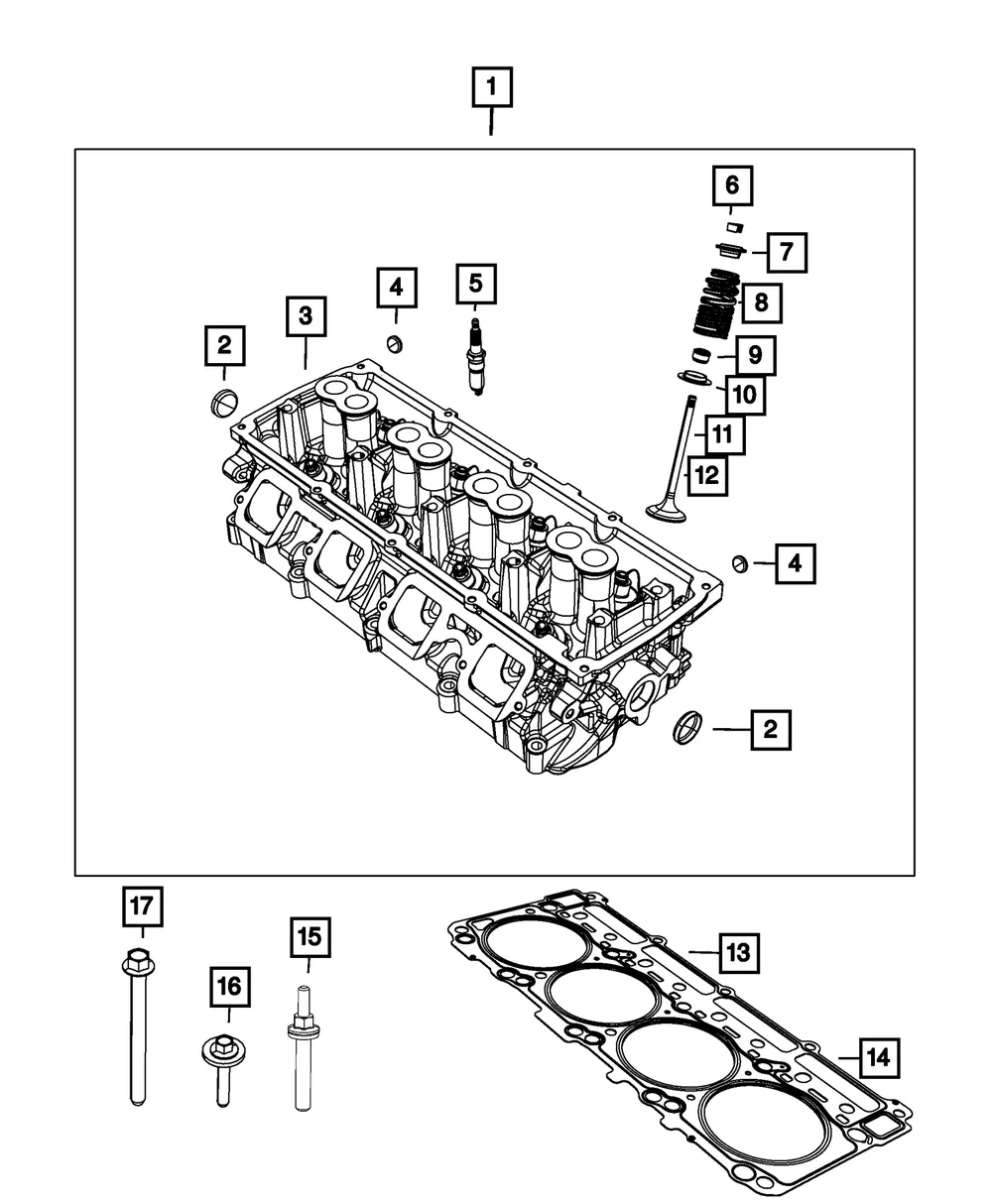Engine Cylinder Head Assembly, Right Side - Mopar (68280508AE) - view 5