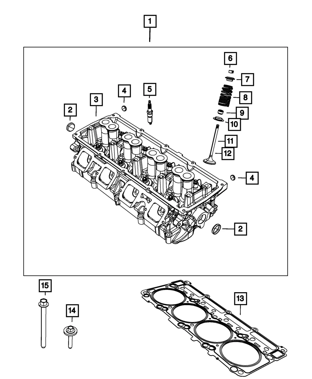 Engine Cylinder Head Assembly, Left Side - Mopar (68280511ad) - view 4