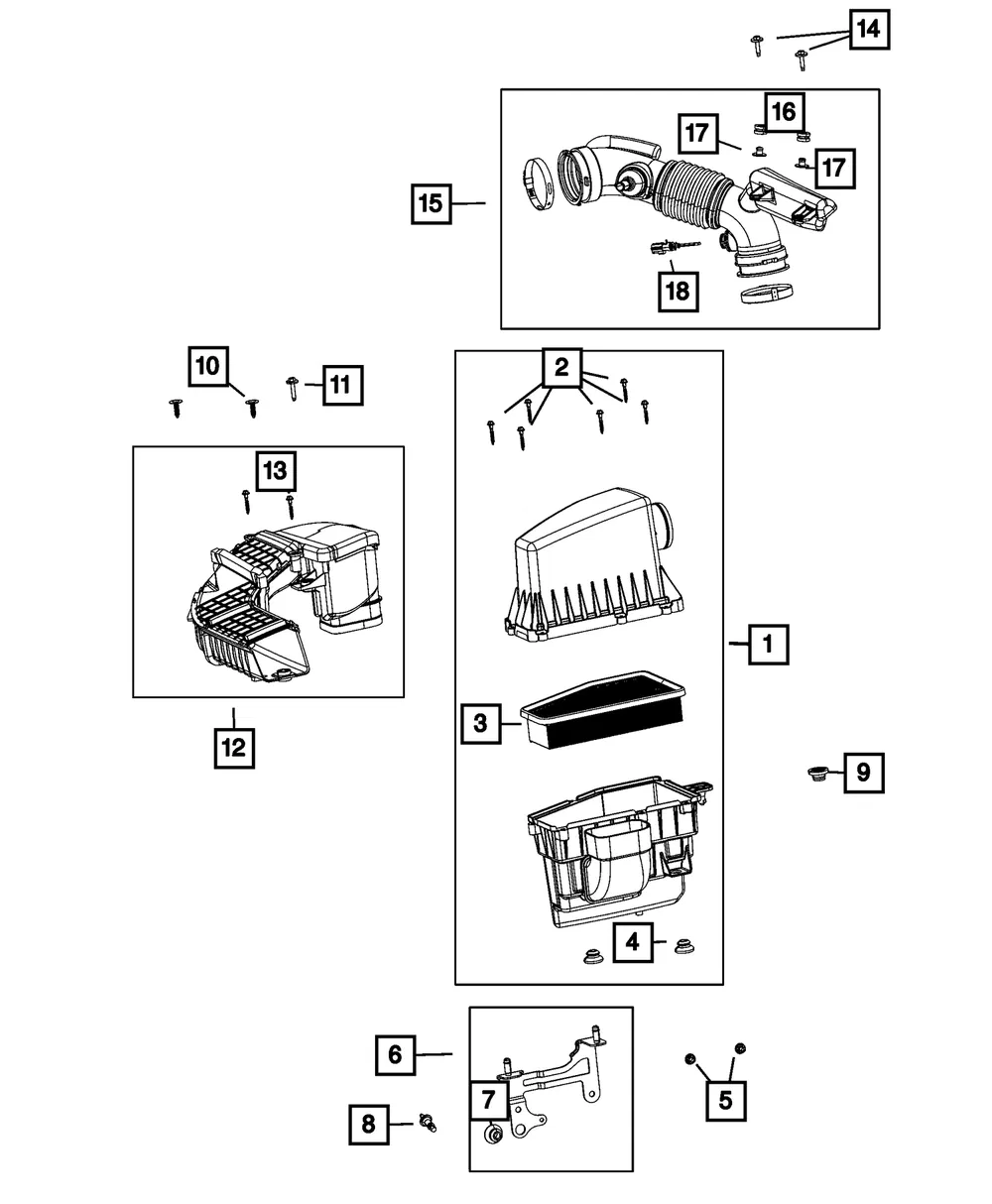 Engine Air Cleaner Assembly - Mopar (68285593ac) - view 4
