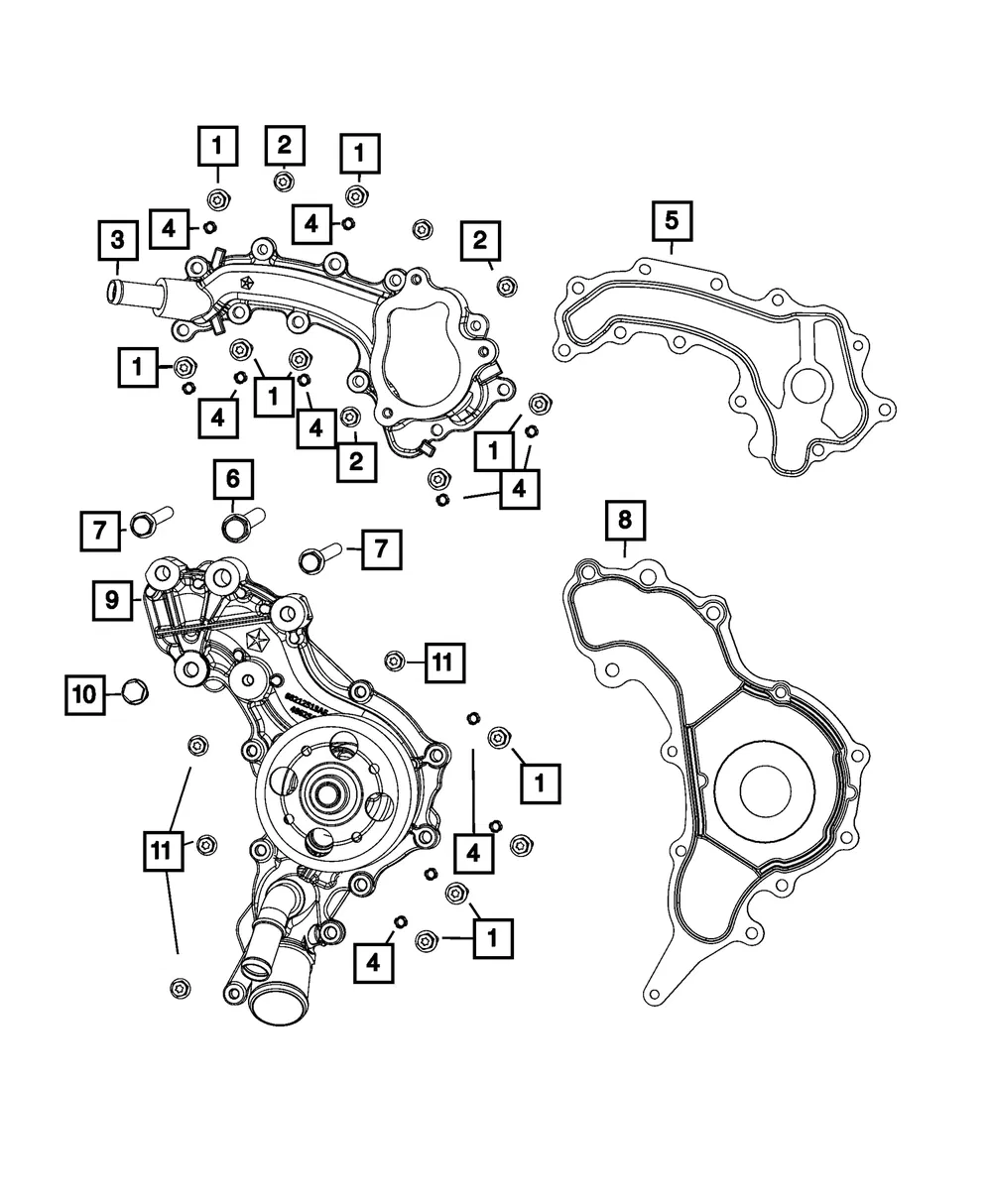 Water Pump - Mopar (68311109AD) - view 8