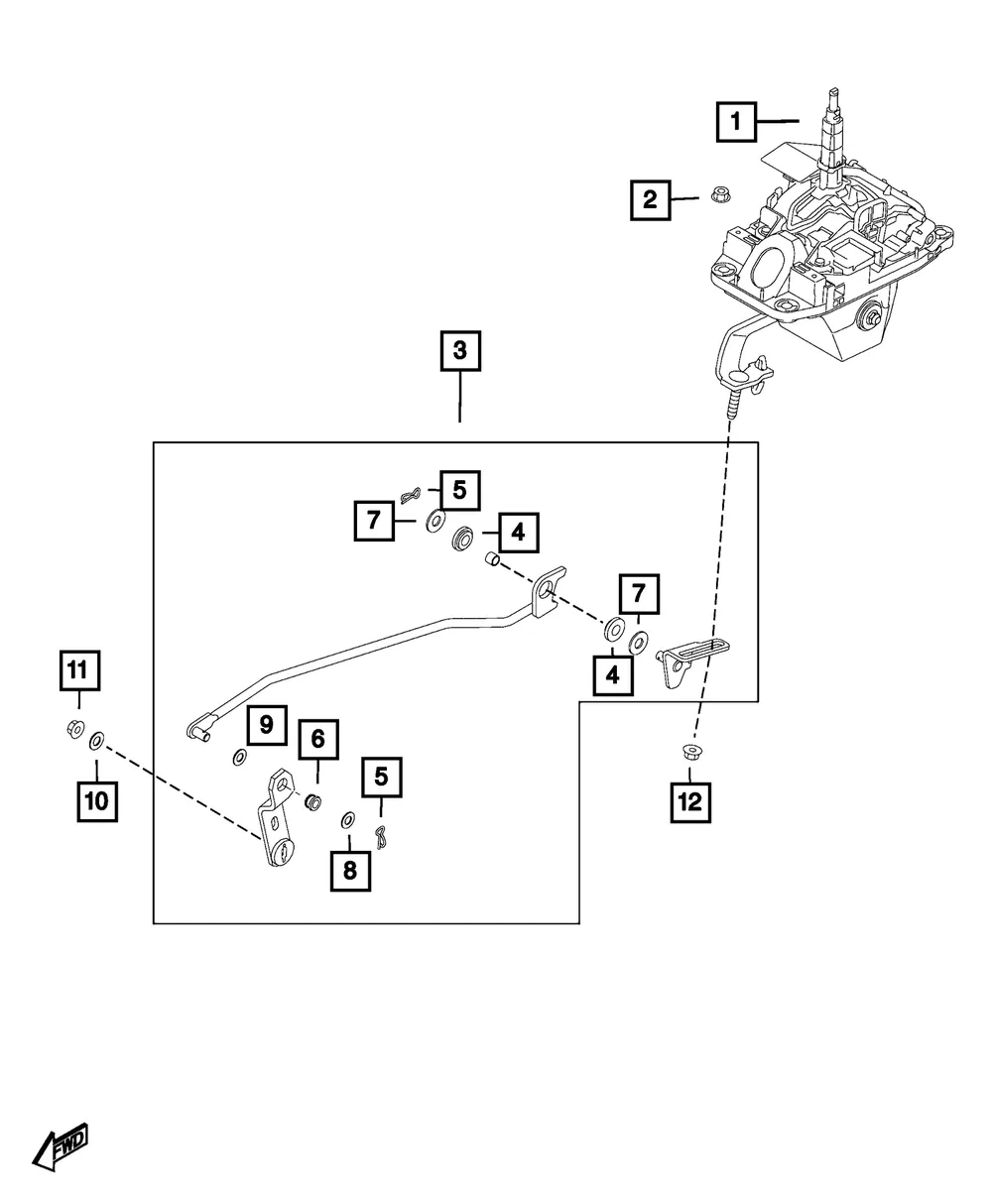Tower Shifter - Mopar (68313275aa)