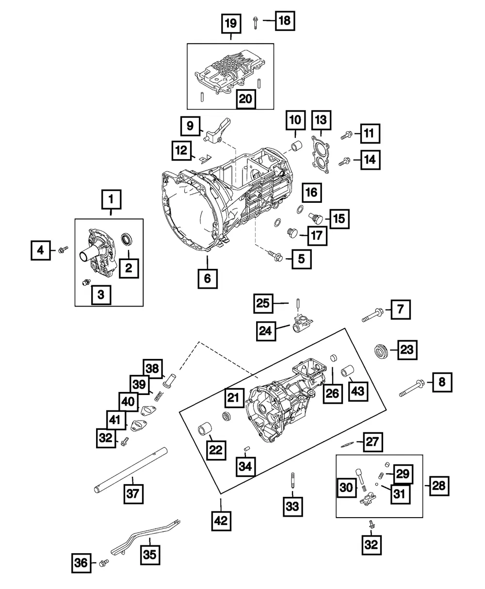 Transmission Case - Mopar (68313862aa)