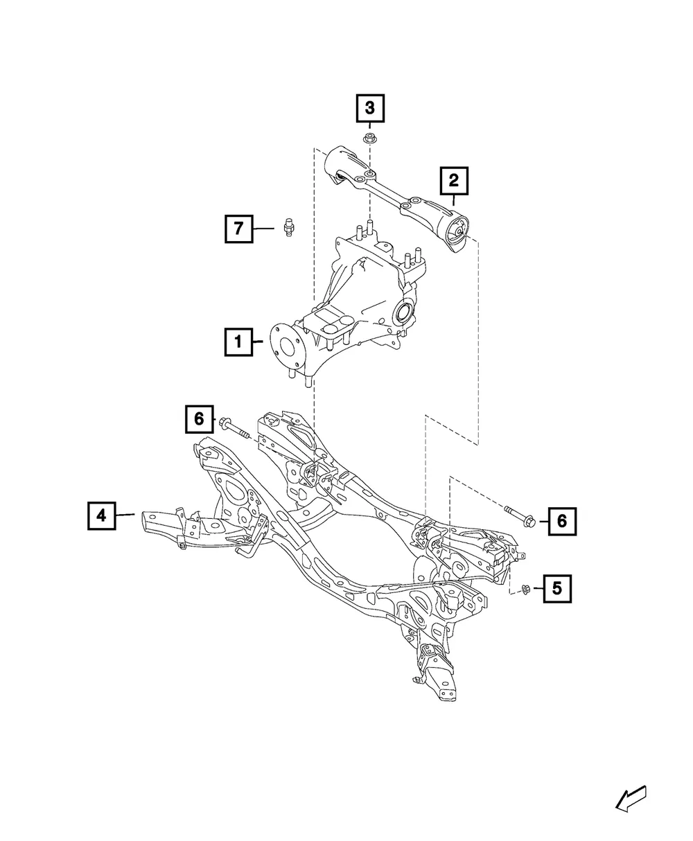 Differential Bracket - Mopar (68314006aa)