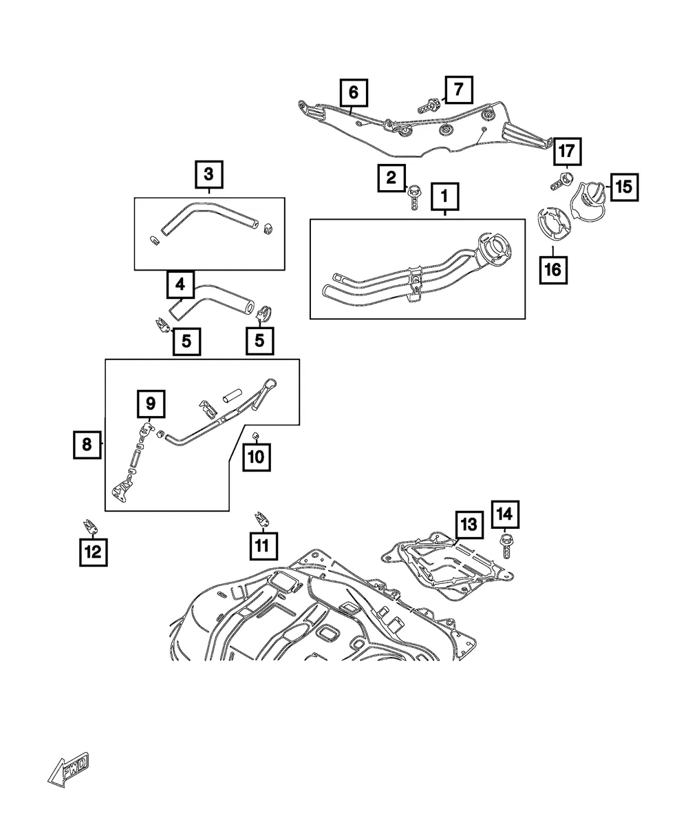 Fuel Line Bracket - Mopar (68315280aa)