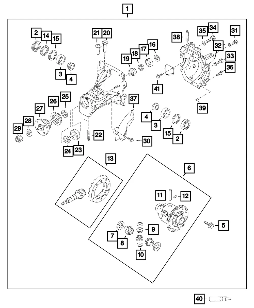 Differential Spacer - Mopar (68316243aa) - view 2