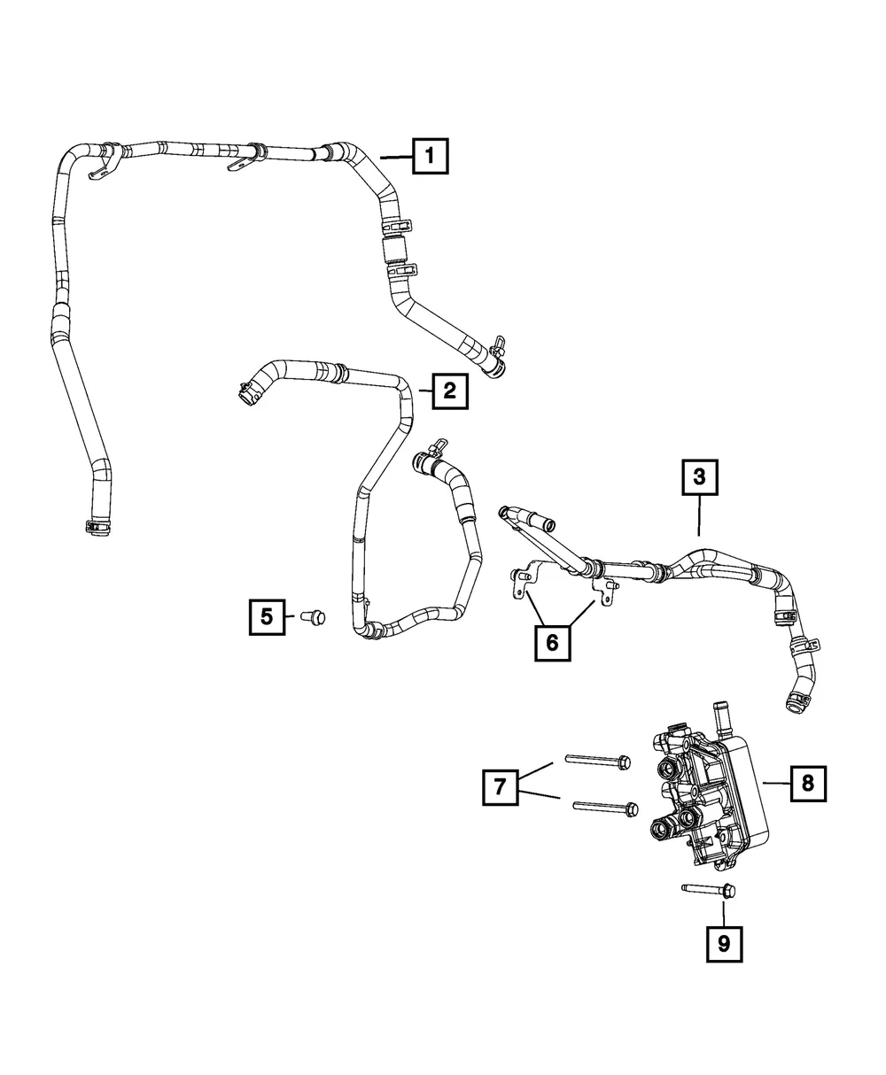 Transmission Oil Cooler Hose And Tube - Mopar (68321877ab) - view 4