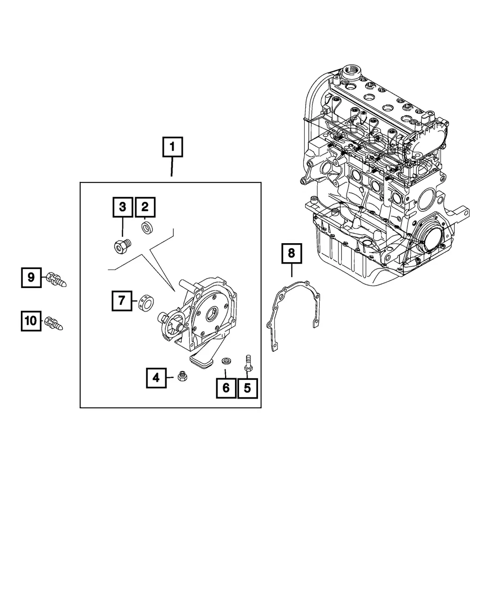 Engine Oil Pump - Mopar (68324533aa)