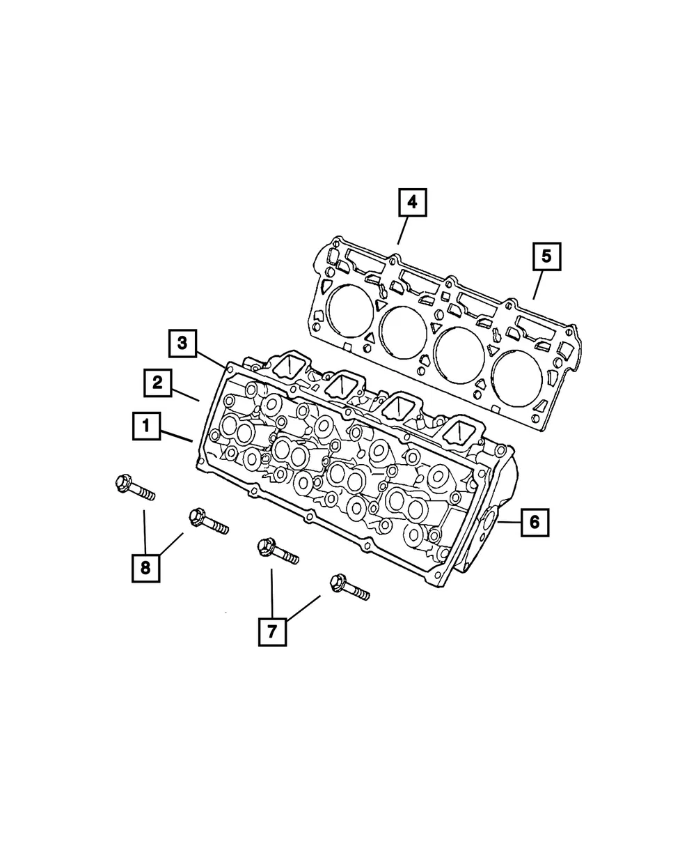 Engine Cylinder Head Assembly, Right Side - Mopar (68333006ac)