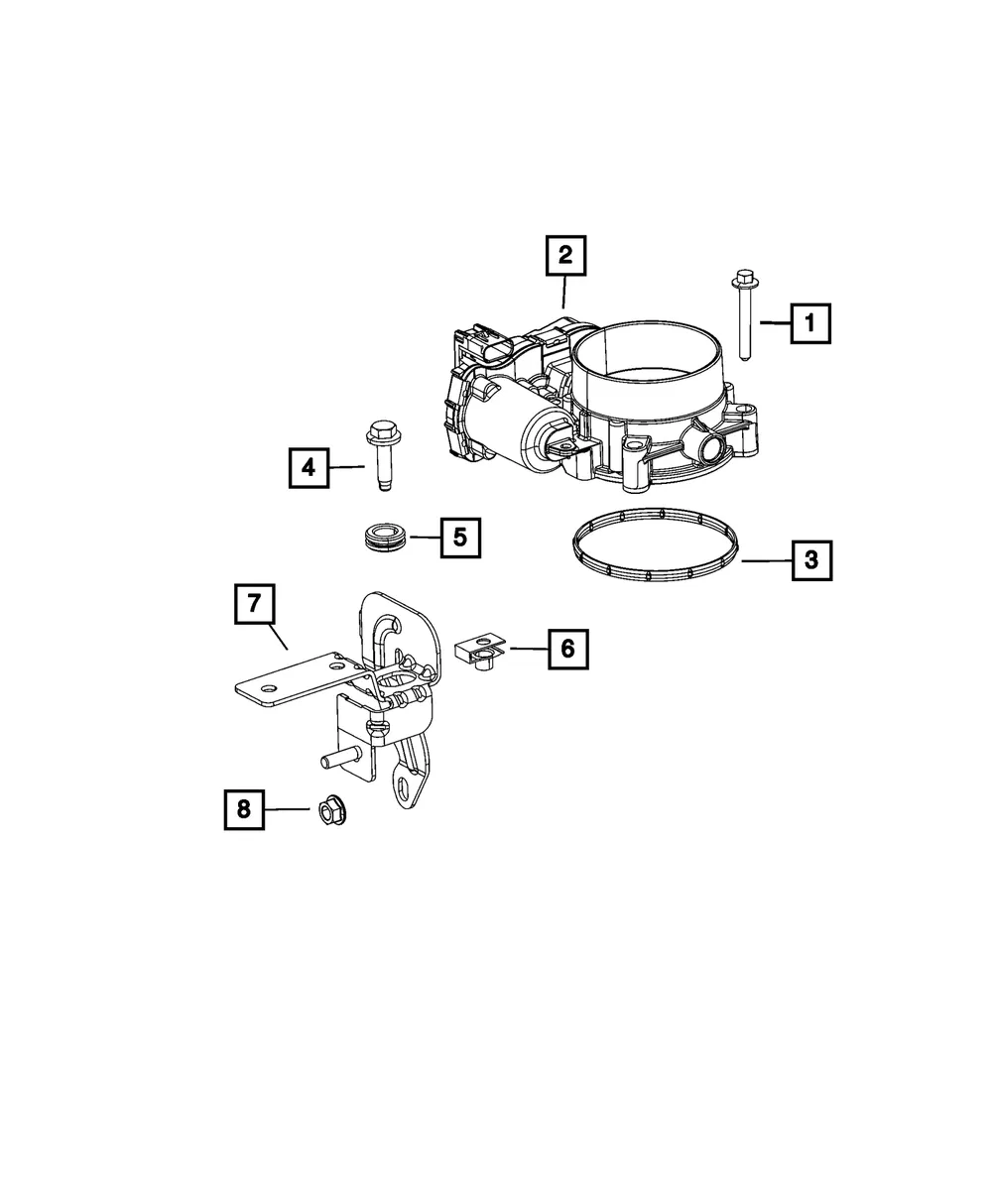 Throttle Body Support Bracket - Mopar (68335034ab)