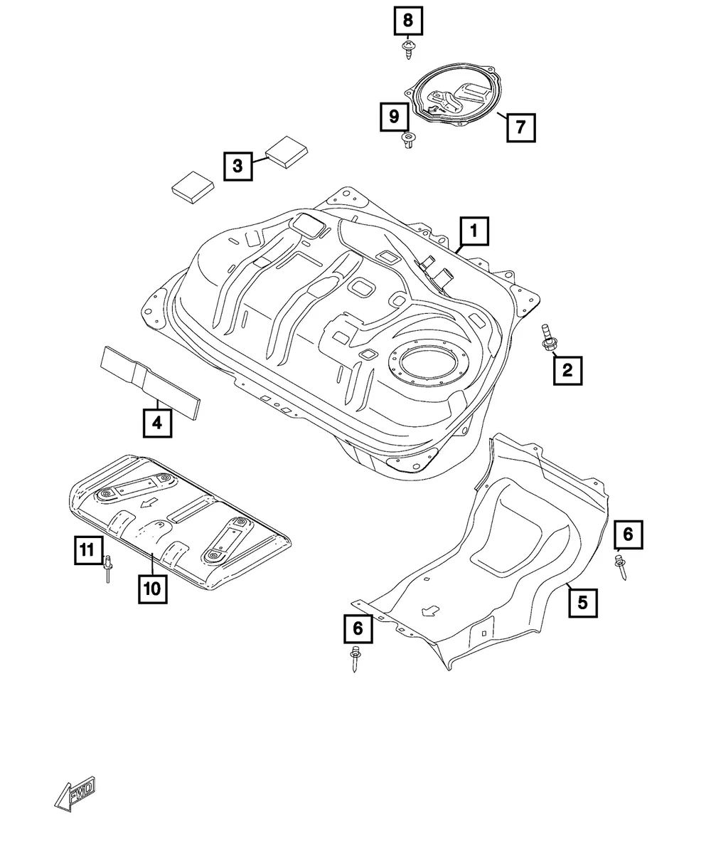 Fuel Tank Shield - Mopar (68336552aa)