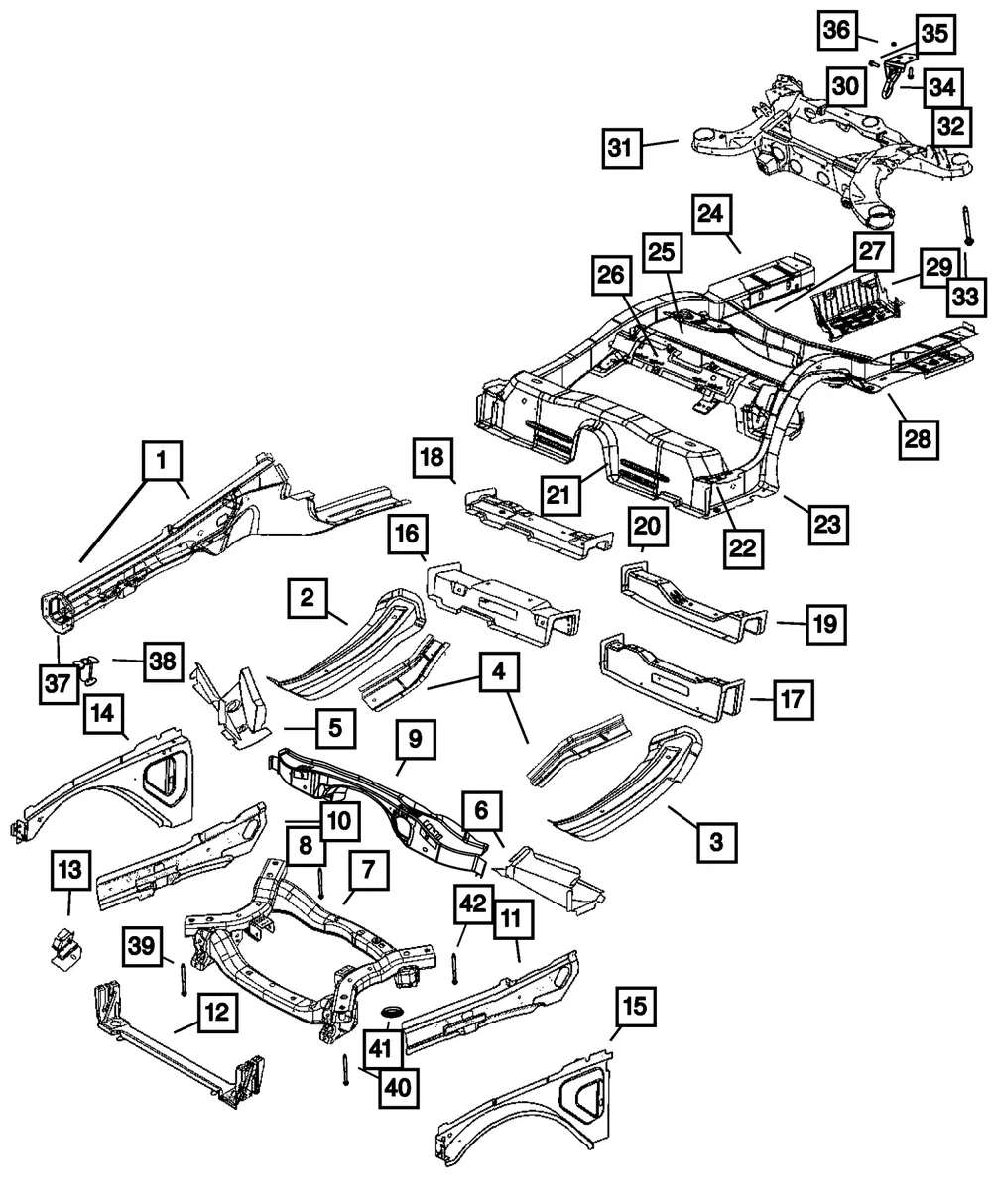 Rear Axle Sub-Frame - Mopar (68339956aa) - view 5