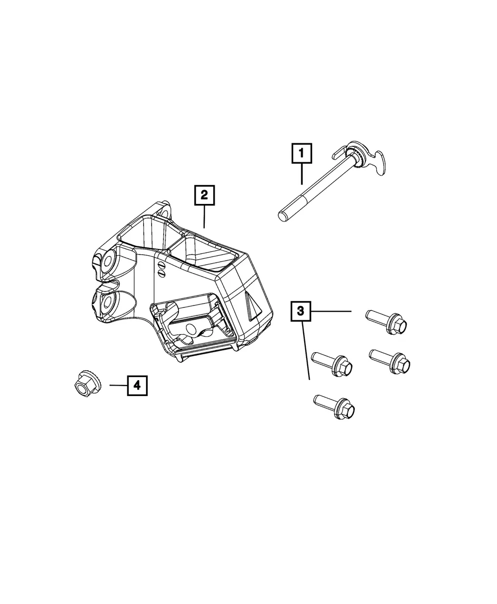Bracket-Engine Mount - Driver's Side (LH) - Mopar (68349283AC) - view 5