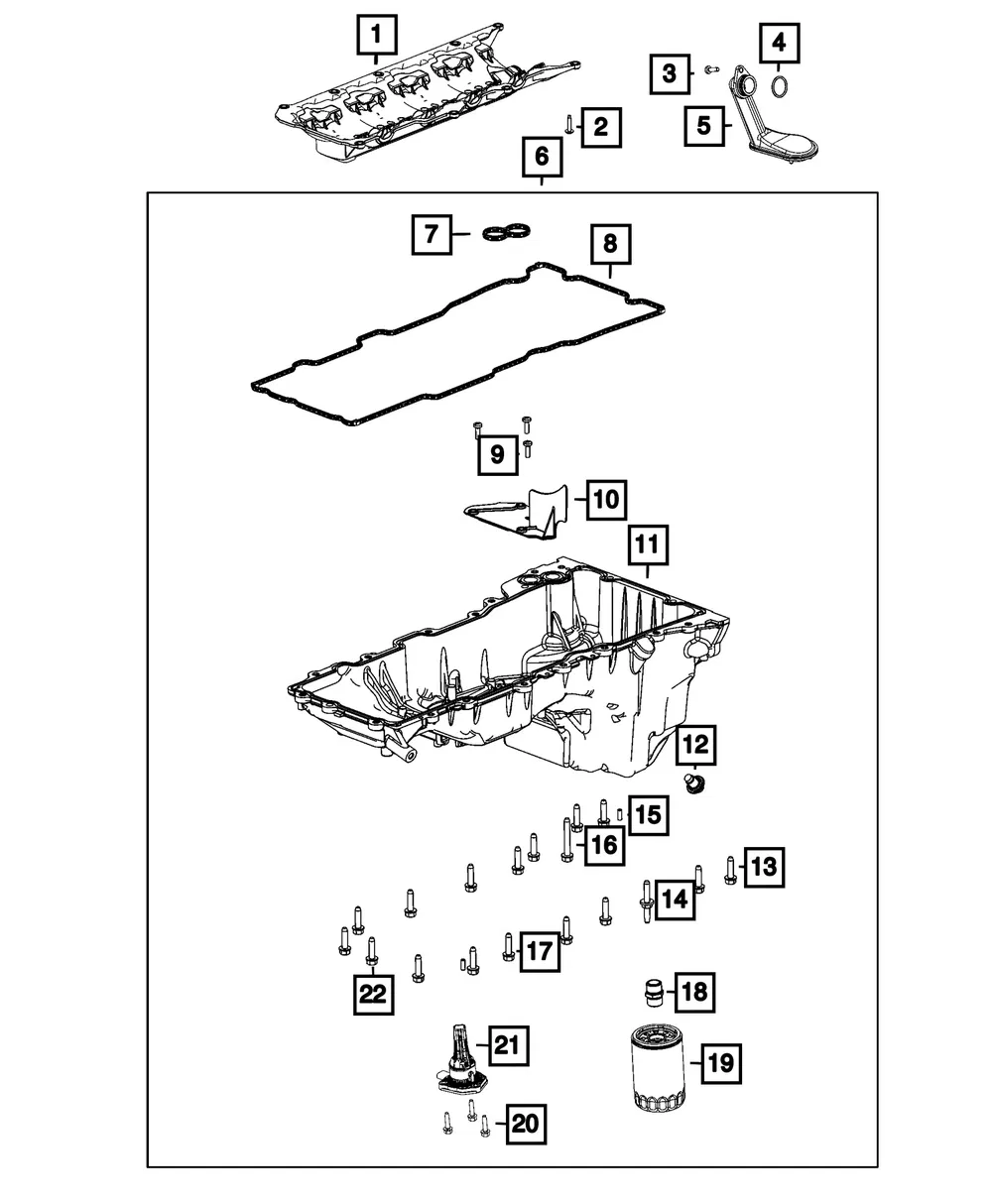 Engine Oil Pan - Mopar (68359141AG)