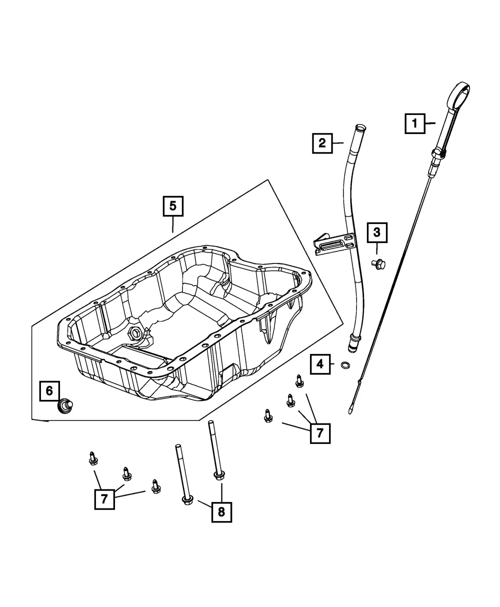 Engine Oil Indicator Tube - Mopar (68364984aa) - view 4