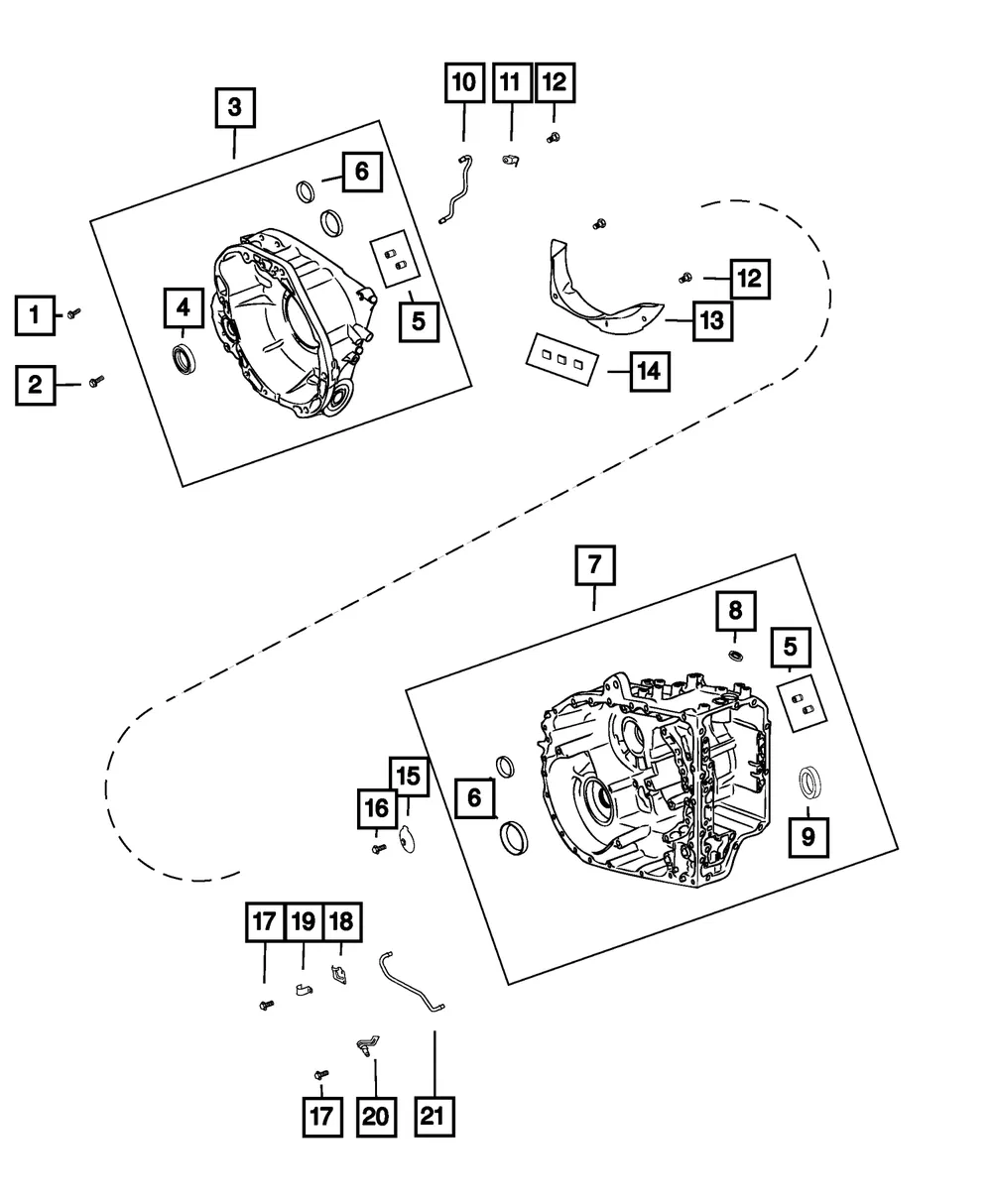 Transmission Case - Mopar (68372987aa)