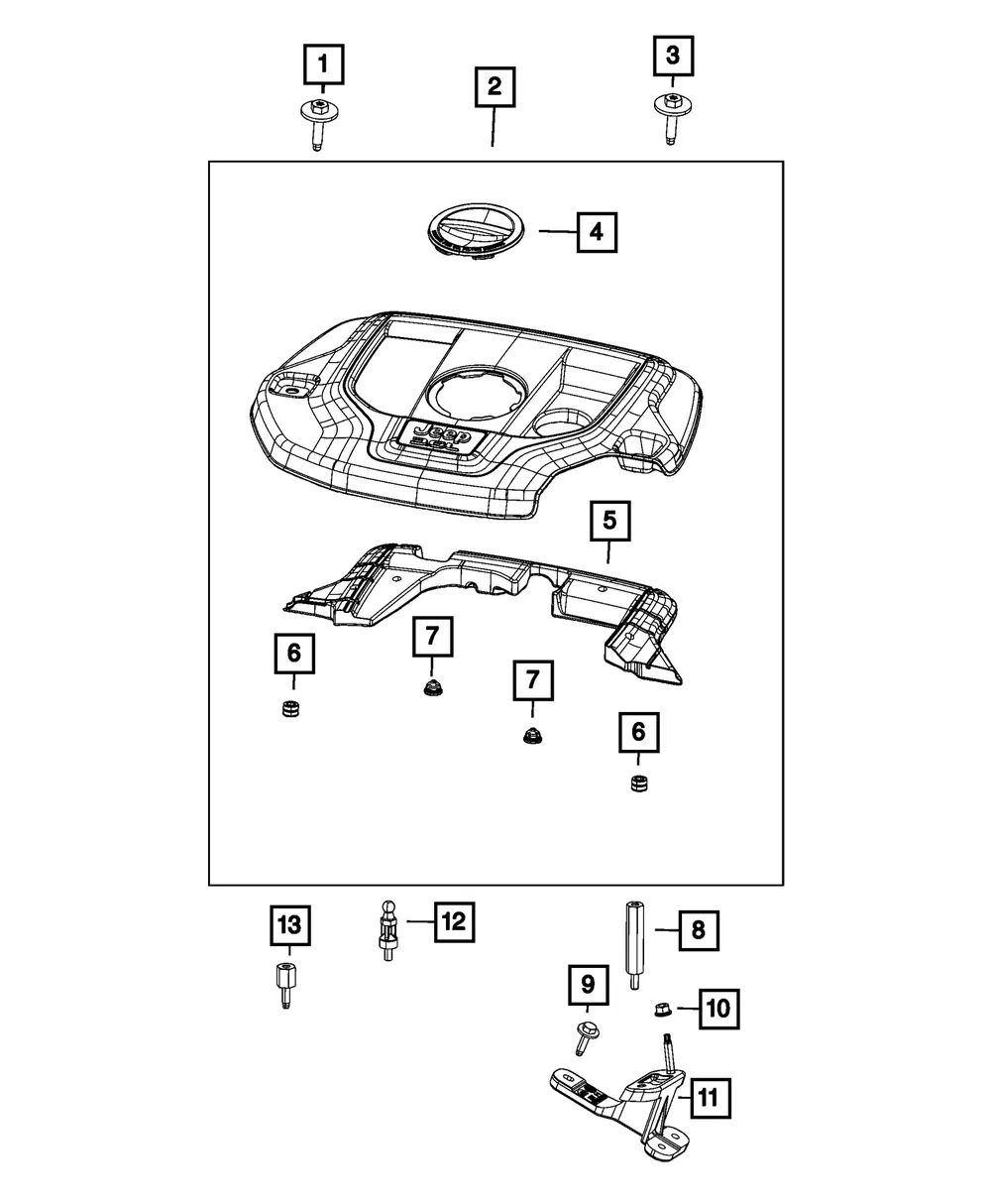 Engine Cover - Mopar (68414087aa) - view 3