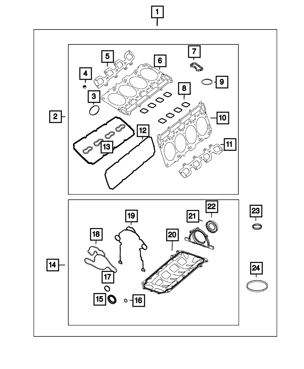 Engine Gasket Kit - Mopar (68417512ab) - view 3