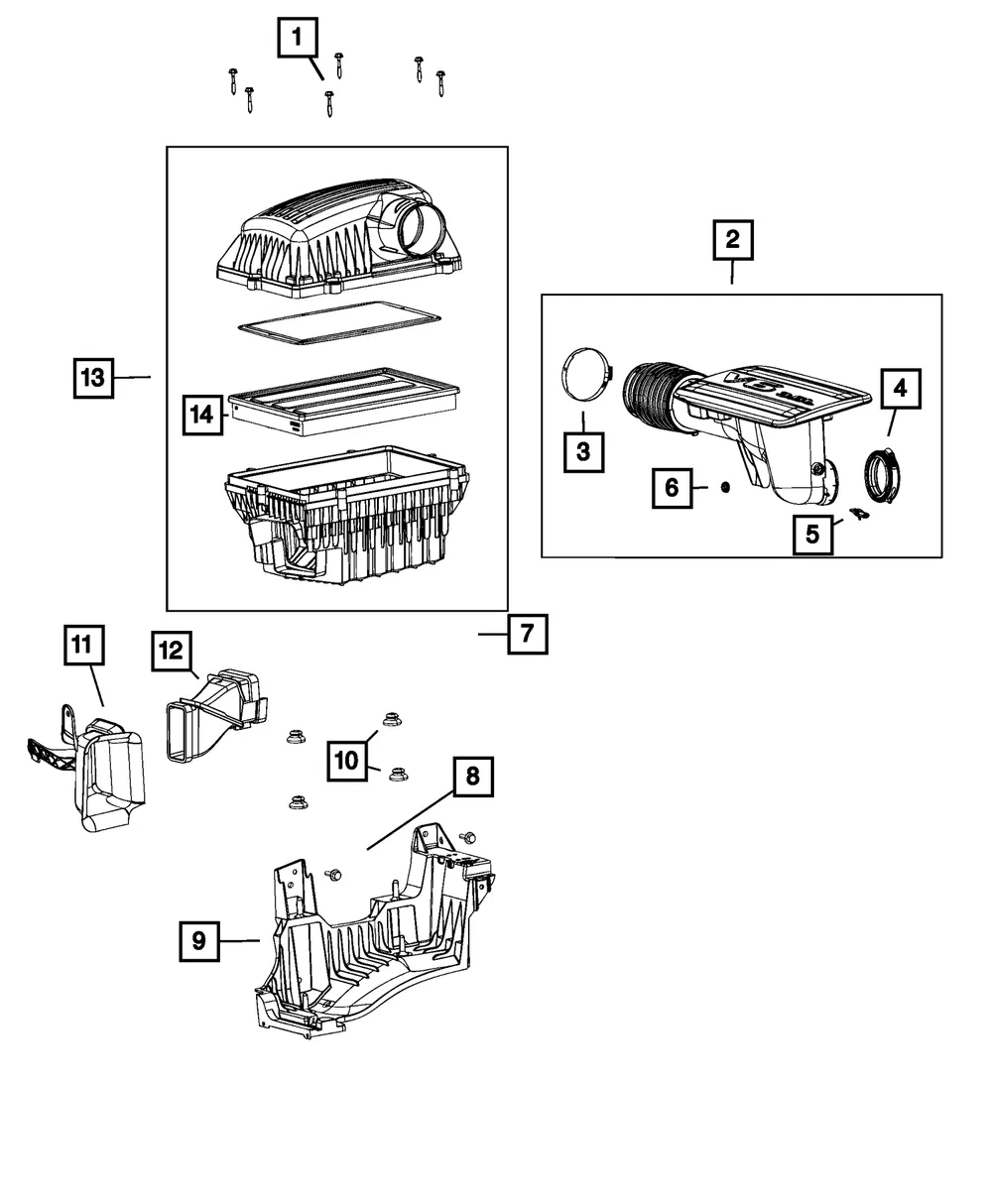 Engine Air Cleaner Assembly - Mopar (68419910ab) - view 3