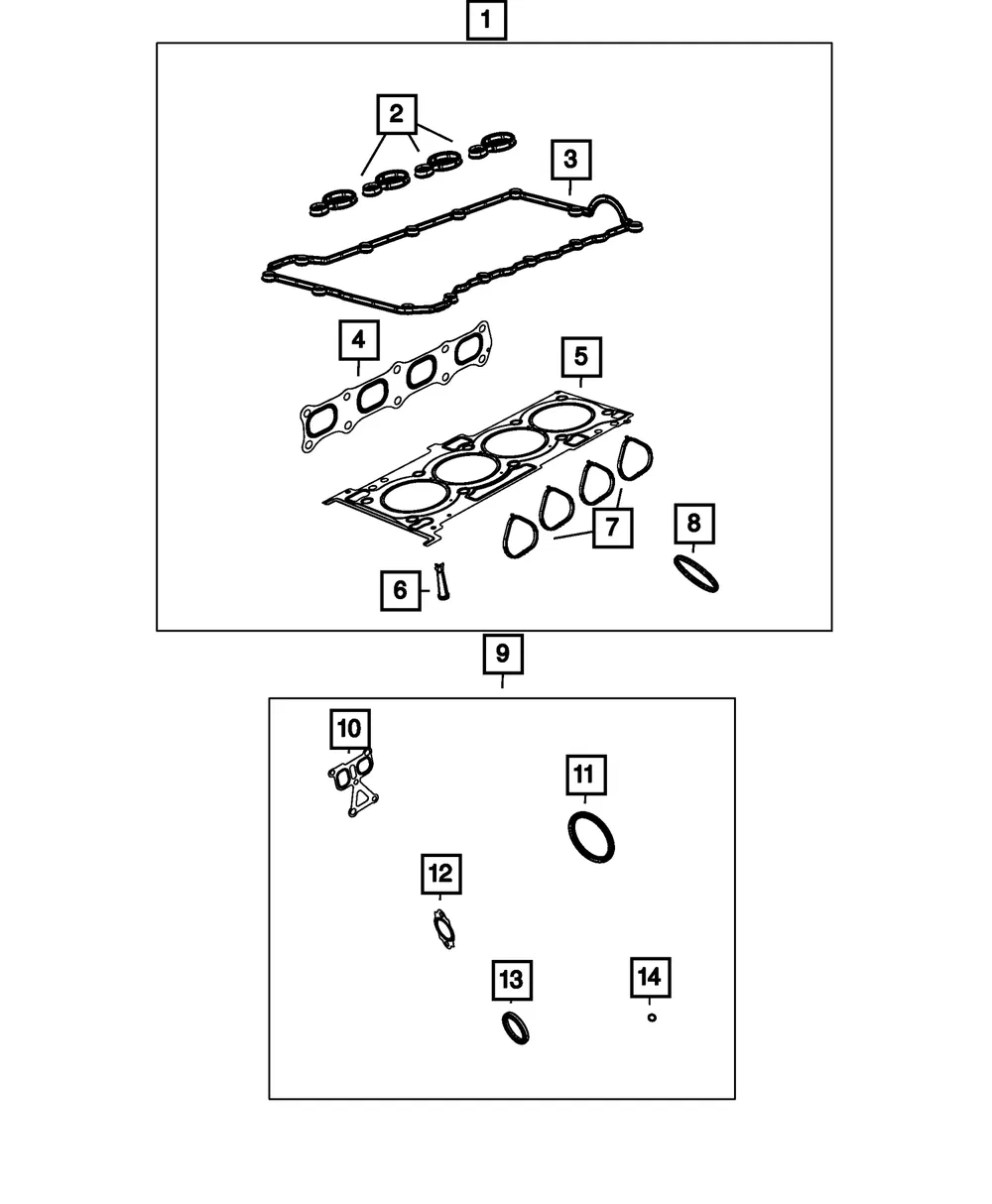 Engine Gasket Kit - Mopar (68424963ab)