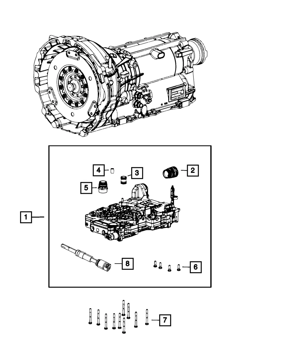 Transmission Valve Body & Control Unit - Mopar (68431657ab)