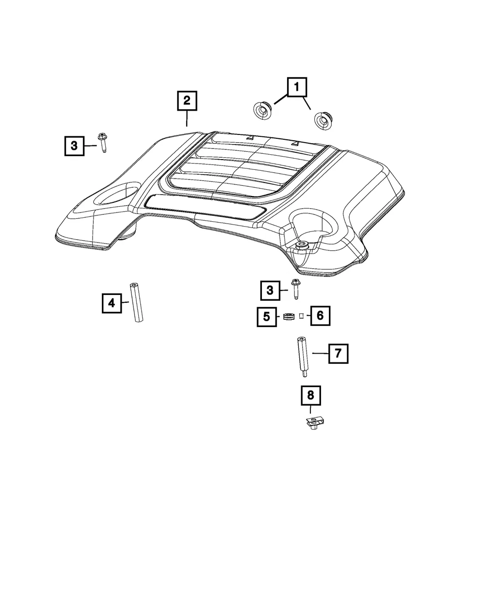 Engine Cover - Mopar (68433182aa) - view 4