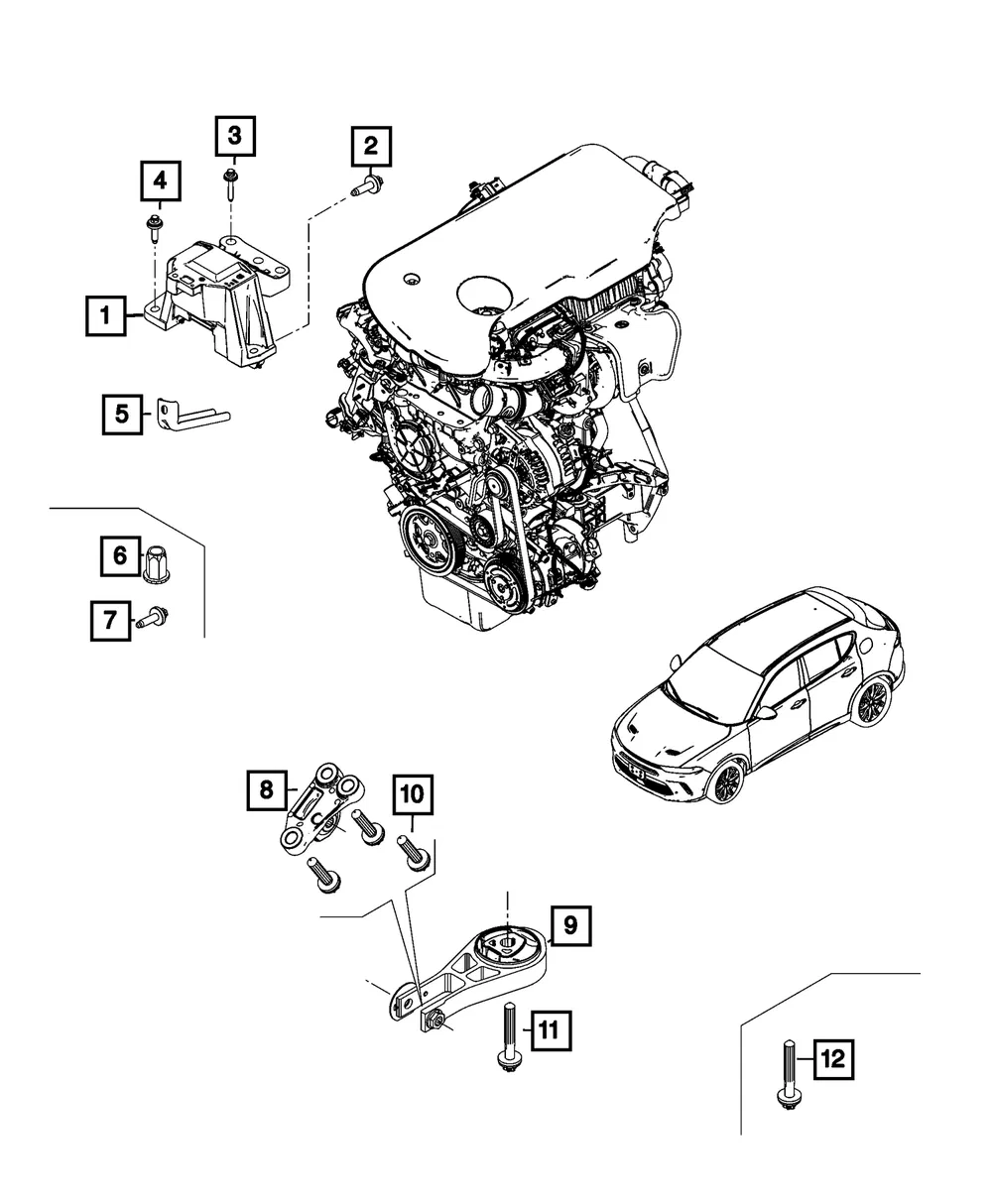 Engine Isolator - Mopar (68439616aa)