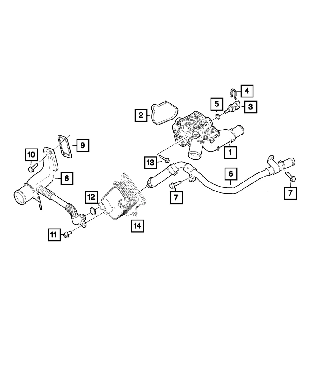 Water Pump Tube - Mopar (68440281aa)