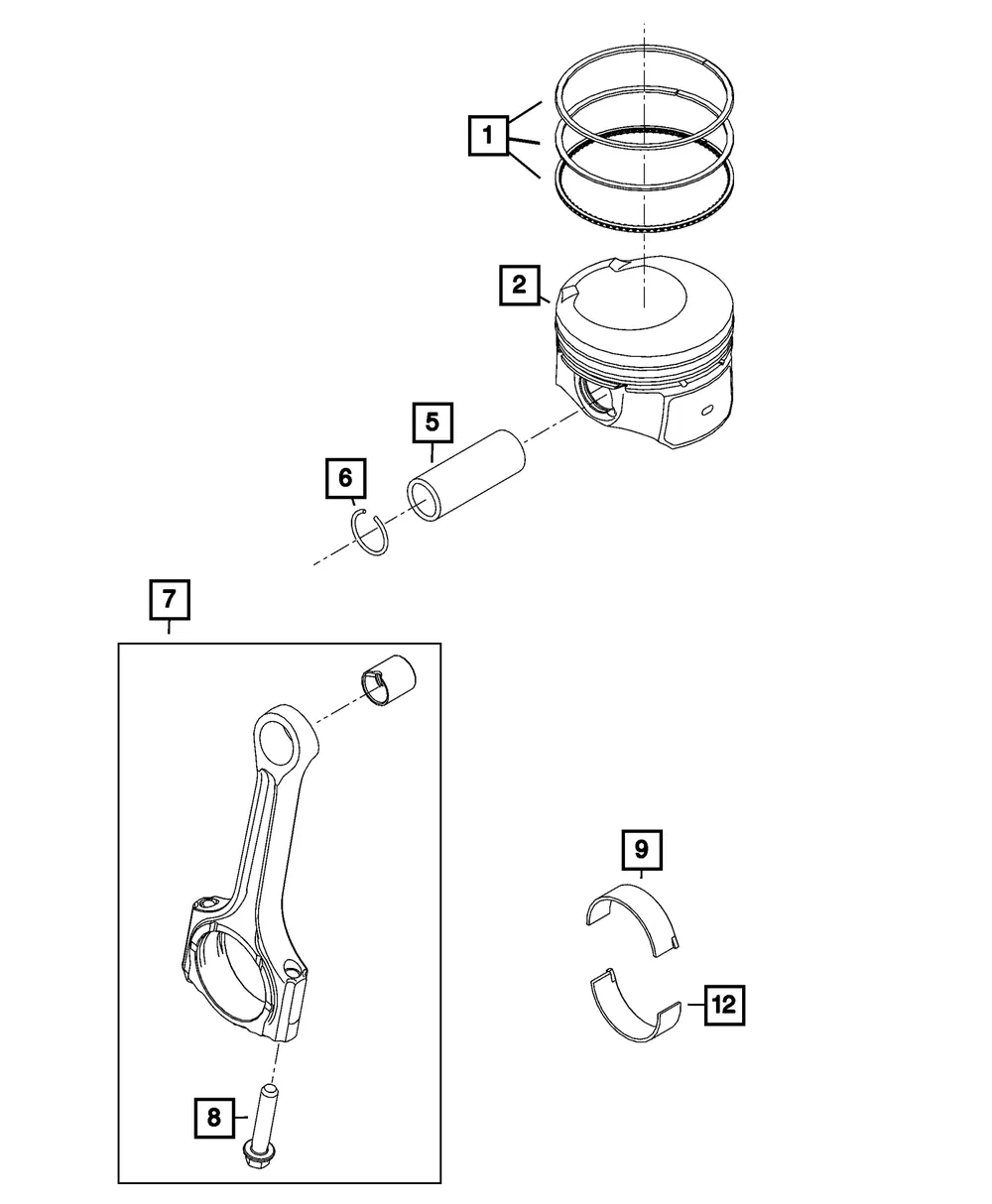 Piston Ring Kit - Mopar (68440324aa)