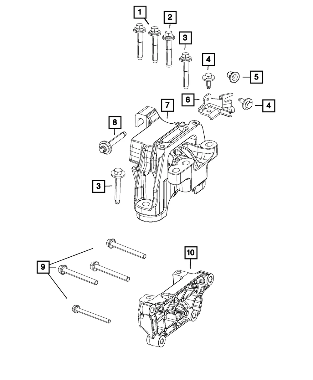 Engine Mount Isolator - Mopar (68440538ab)
