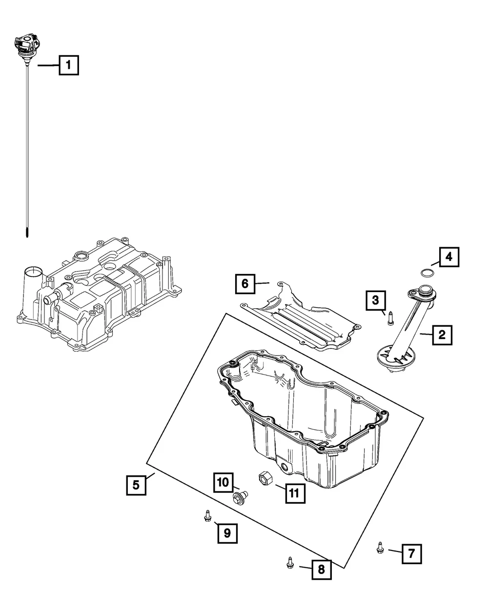 Engine Oil Pan - Mopar (68440656aa)