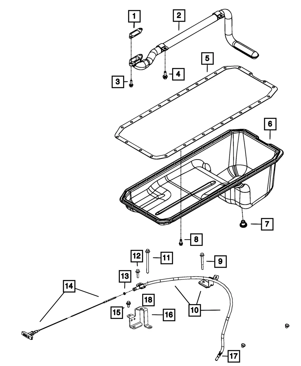Engine Oil Pan - Mopar (68447680aa) - view 7