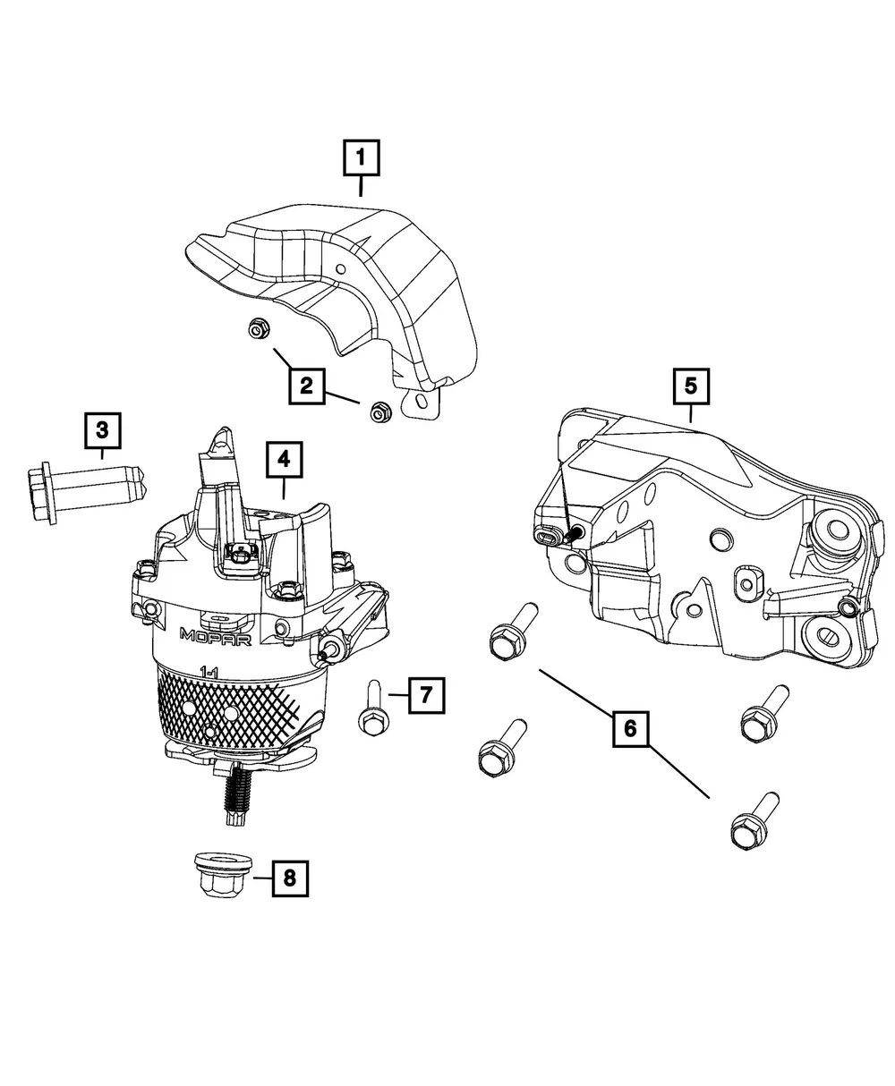 Engine Mount Bracket - Mopar (68449053aa) - view 3