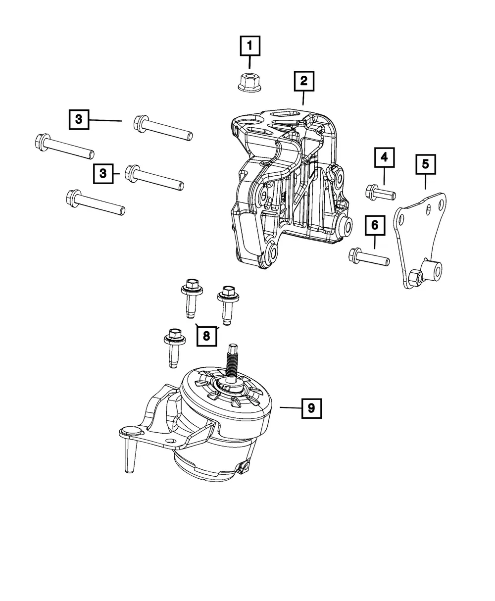 Engine Mount Bracket - Mopar (68451120ab)