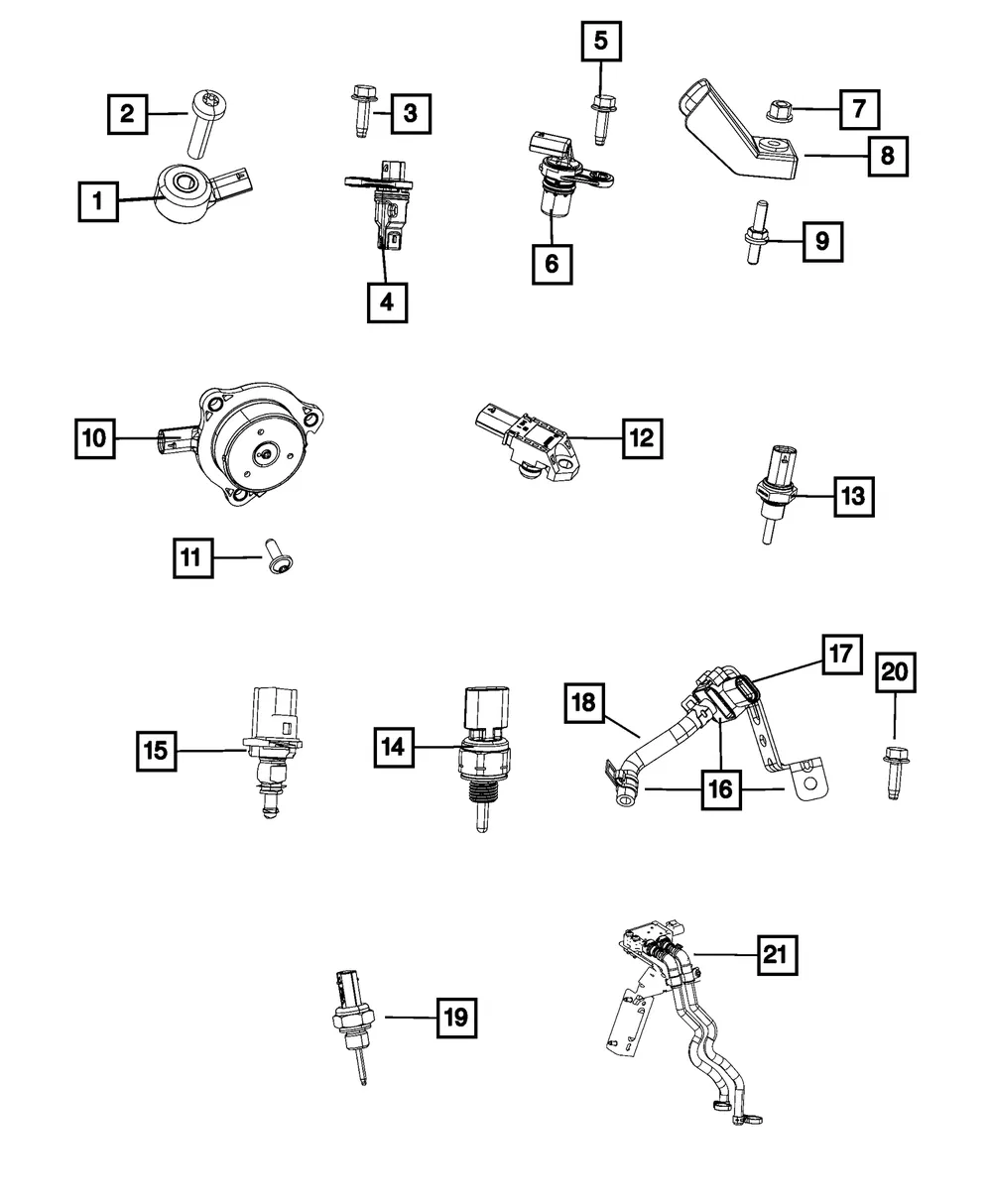 Differential Pressure Sensor Bracket - Mopar (68456800ab)