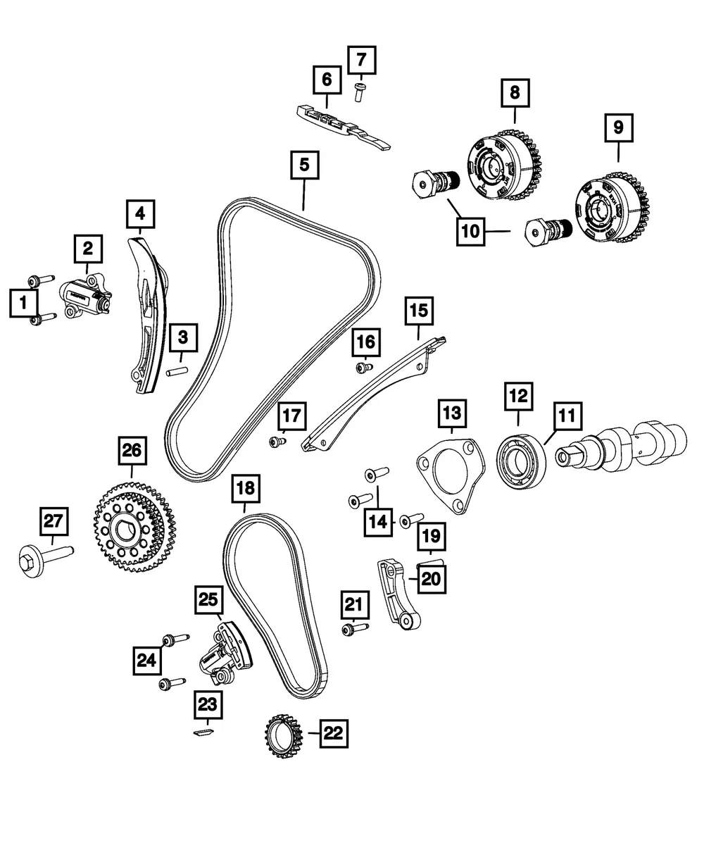 Timing Primary Chain - Mopar (68462686ab) - view 3