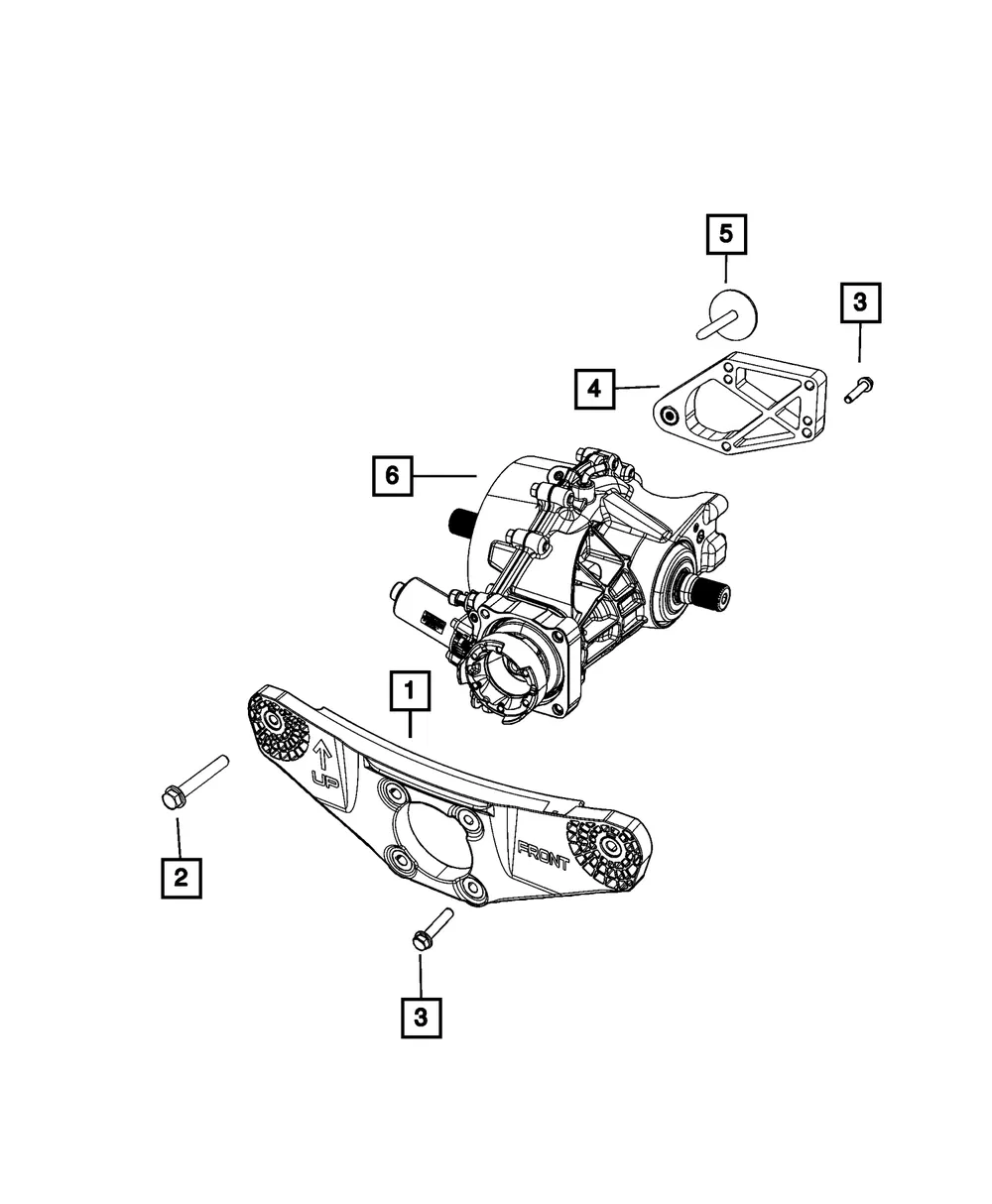 Differential Bracket, Front - Mopar (68468076aa)